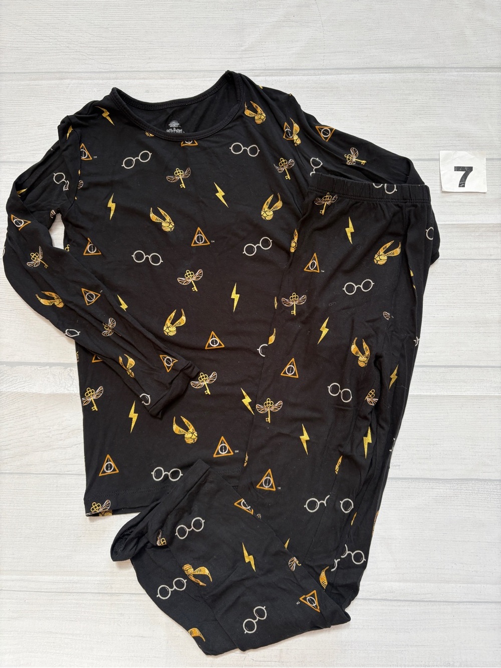 Kids Harry Potter Magic Symbols Long-Sleeve pajamas